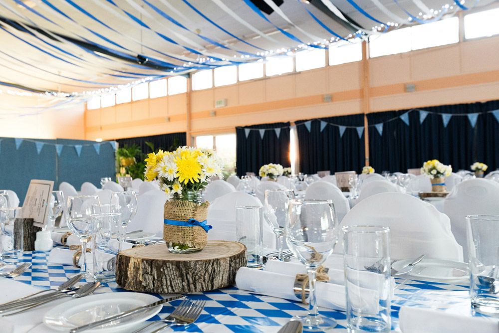 Reception ballroom setting